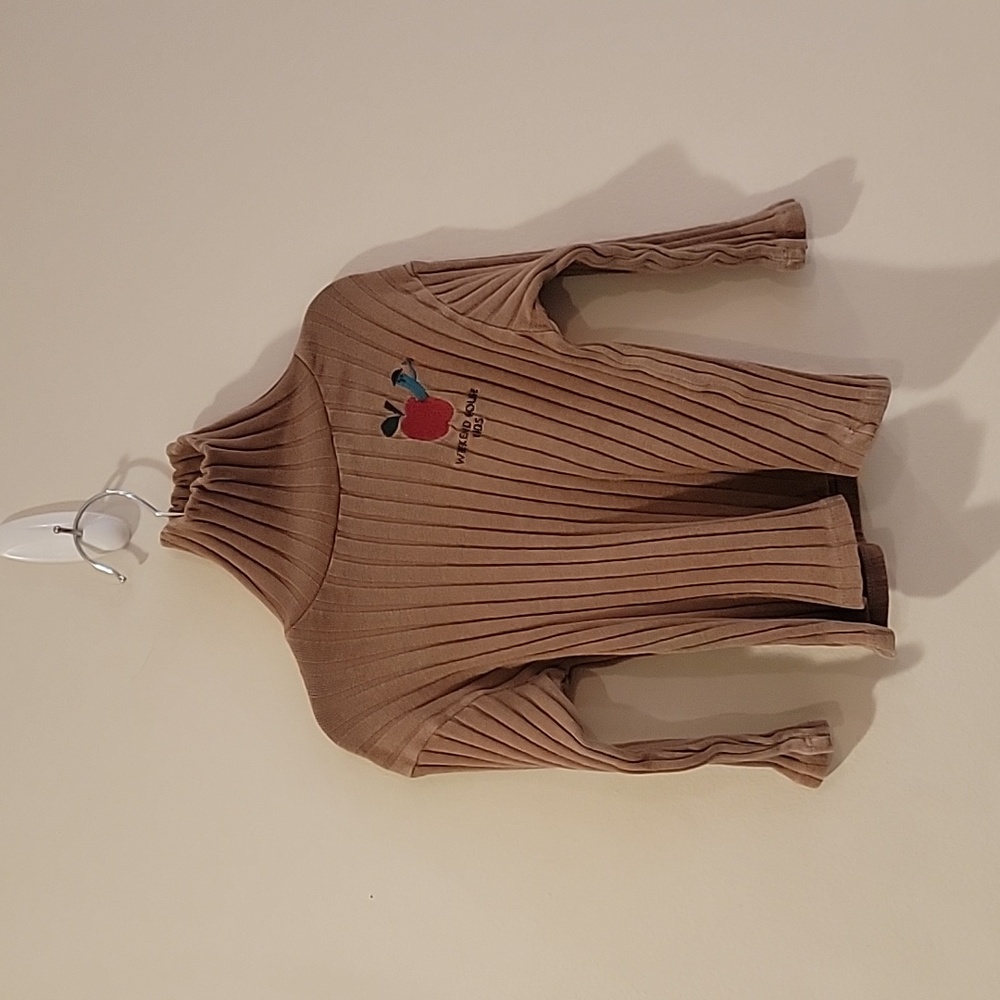 Weekend House Kids Knit Sweater turtleneck apple brown ribbed 2t size 2 baby